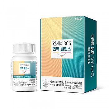 NK365 면역밸런스 베타글루칸 nk세포 사이토카인 아연 면역력 영양제 500mg x 60캡슐