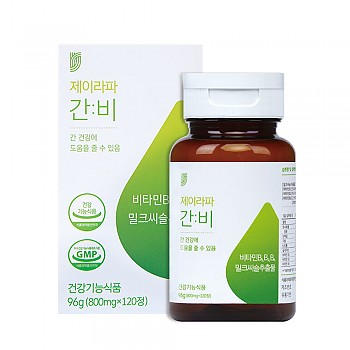 제이라파 간비 씹어먹는 밀크씨슬 간겅강 멀티건강기능식품 800mg x 120정 (1개월분)