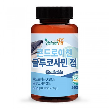 네추럴핏 콘드로이친 글루코사민 정 1,000mg x 60정